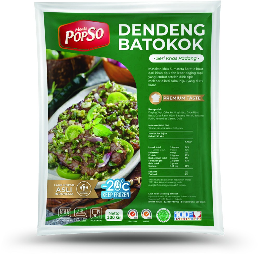POPSO - Dendeng Batokok Personal Pack - 250 Gram